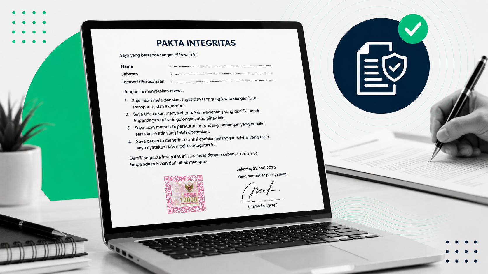 Pakta Integritas: Pengertian dan Saat Harus Pakai e-Meterai