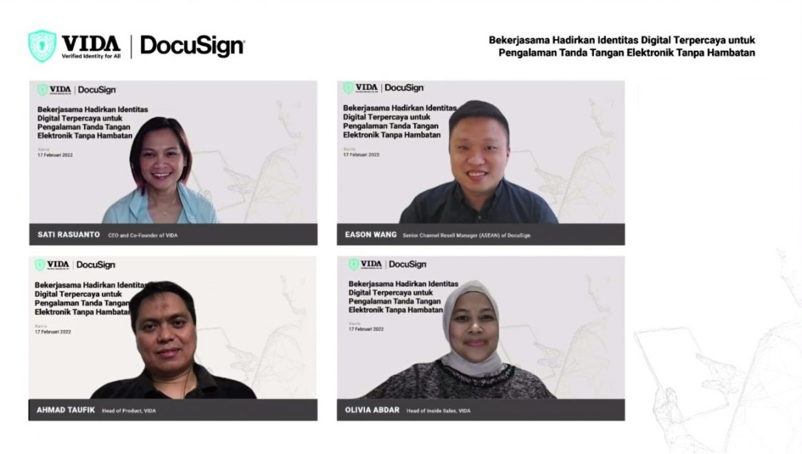 VIDA Teams up with DocuSign to provide Trusted Digital Identity for Digital Signing