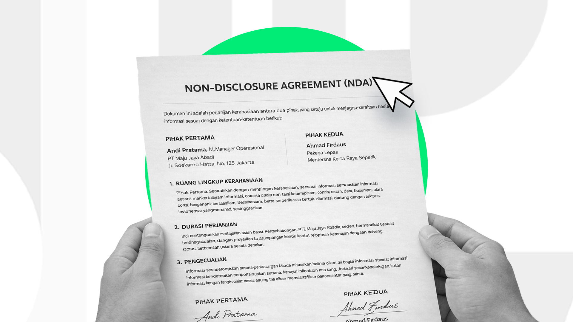 Contoh NDA Berserta Jenisnya Sebelum Menggunakan Template