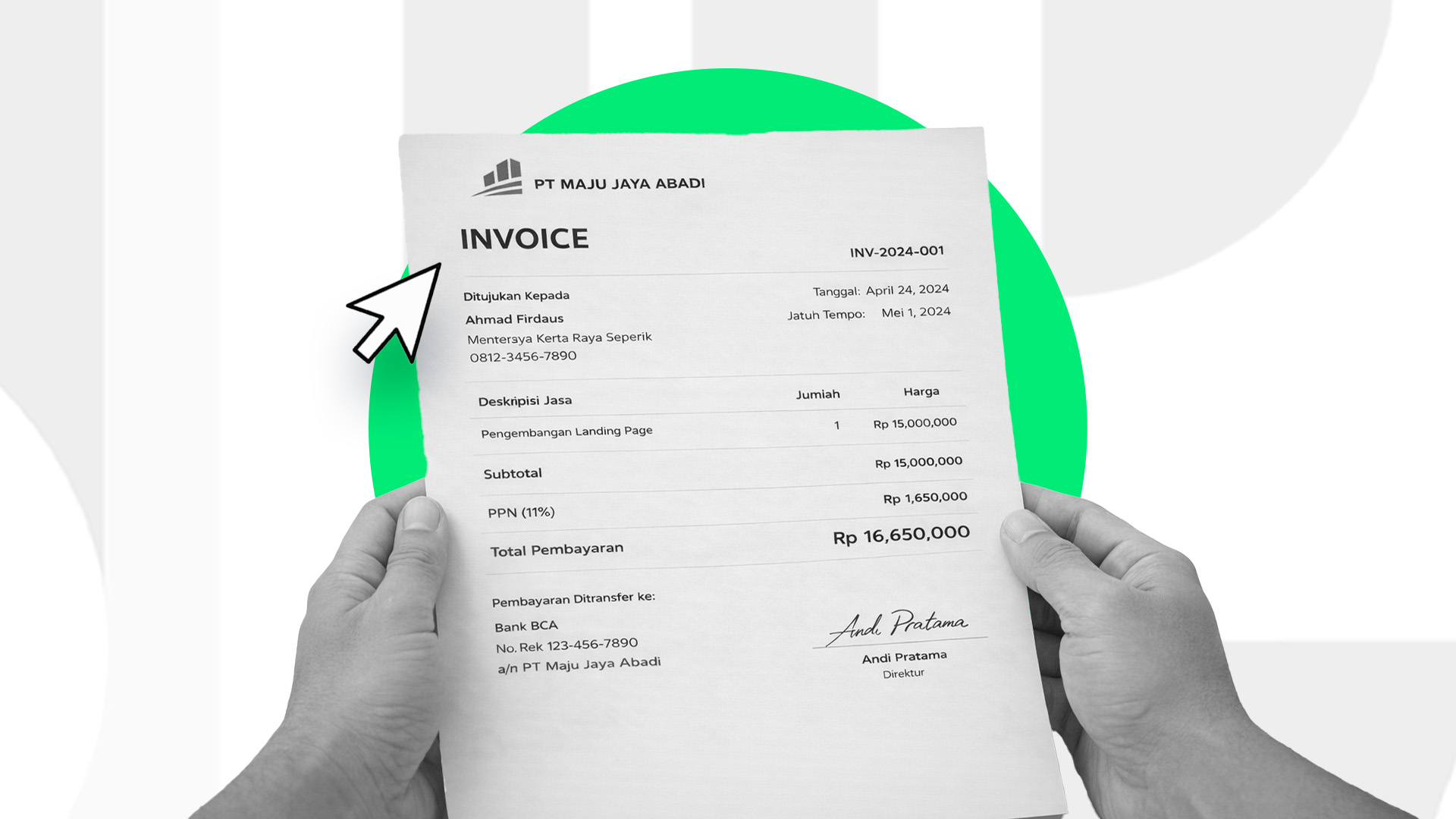 Contoh Invoice serta Panduannya untuk Jasa, UMKM, hingga Proyek