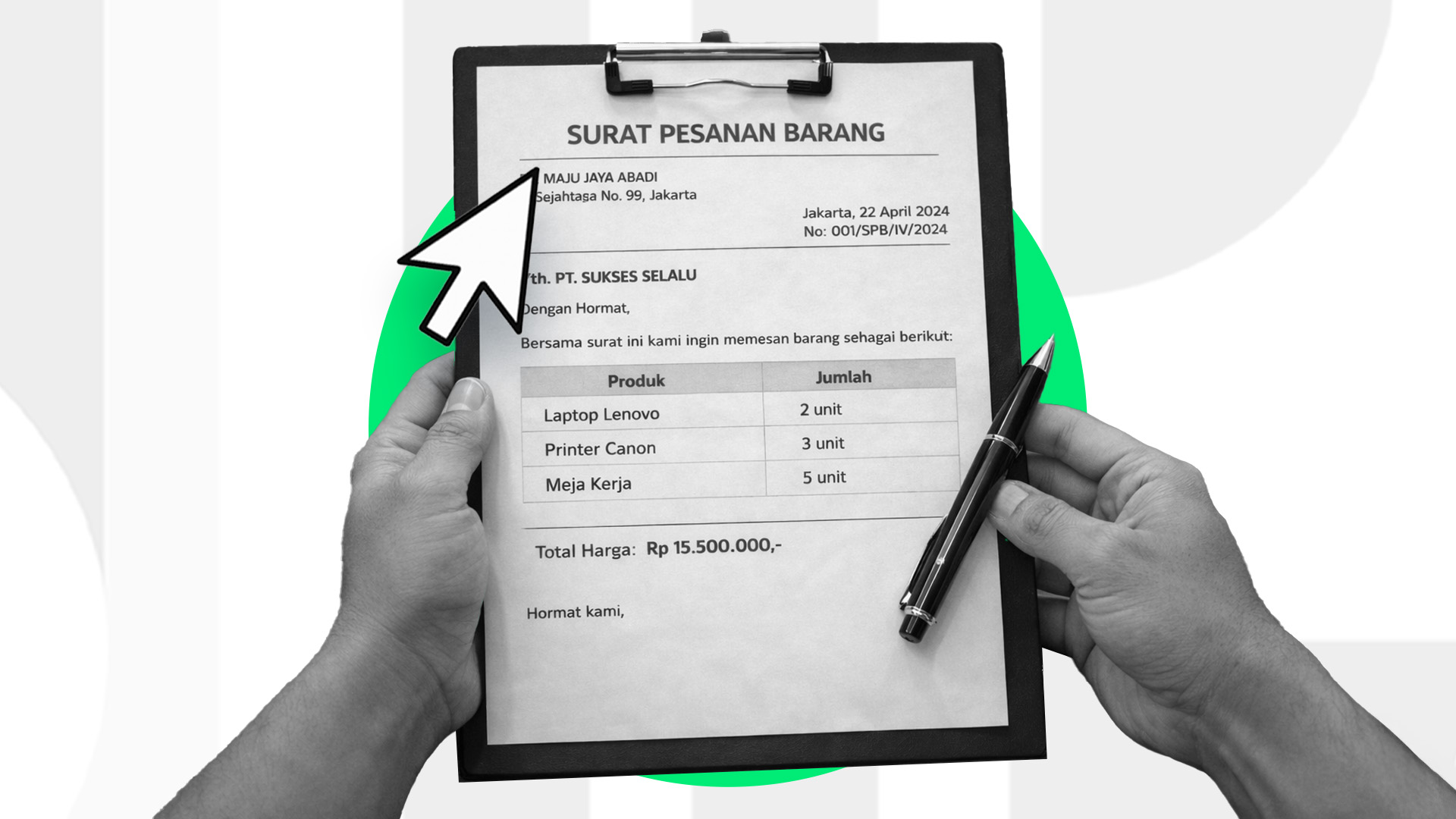 Contoh Surat Pesanan Barang dengan Format yang Benar