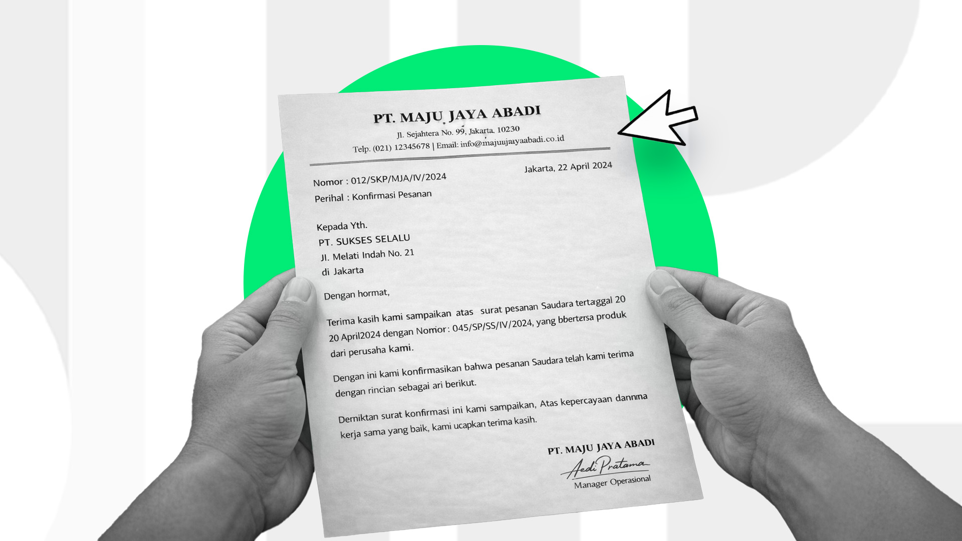 Surat Konfirmasi Pesanan dalam Alur Transaksi Profesional